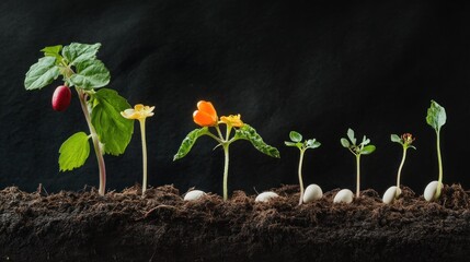 The Life Cycle of a Plant: From Seed to Flower, A Stunning Visual Representation of Nature's Growth