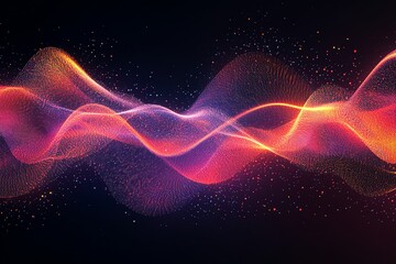 Glowing Particle Waves: An Abstract Digital Art Piece