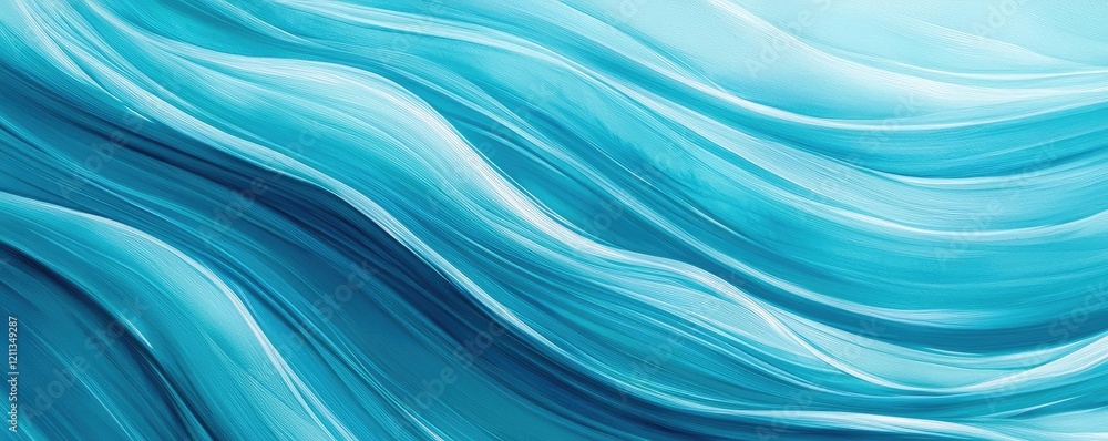Aufkleber water watercolor concept. abstract waves of blue creating a serene and calming background design.