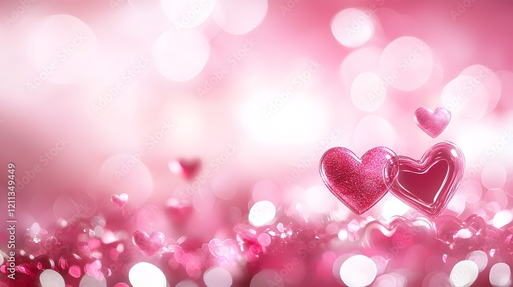 Aufkleber Vibrant and dynamic heart shaped in a spectrum of bright colors placed on a radiant and high contrast gradient background creating an energetic and festive Valentine s Day scene