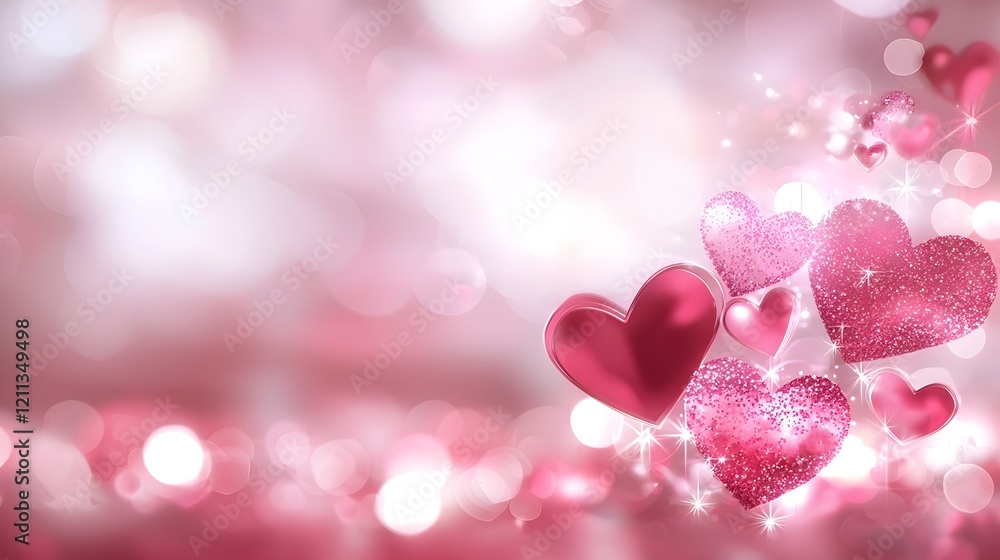 Fototapete vibrant and lively heart shaped in a spectrum of bright colors placed on a radiant and high contrast