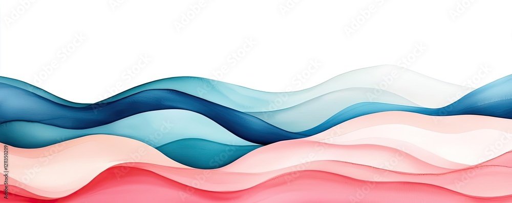 Poster water watercolor concept. abstract waves of colors creating a soothing and serene visual effect.