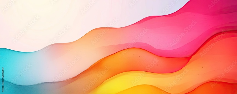 Poster splattered watercolor idea. vibrant abstract wave patterns in colorful fluid design, perfect for bac
