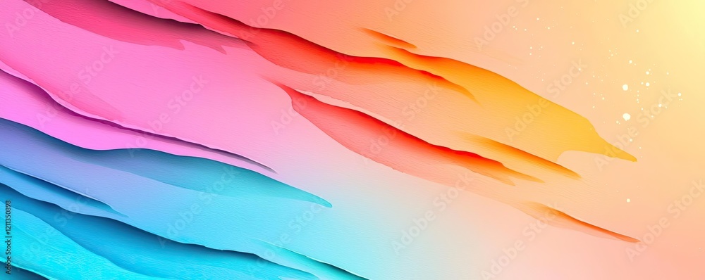 Poster Splattered watercolor idea. Abstract colorful waves creating a vibrant and dynamic background design.