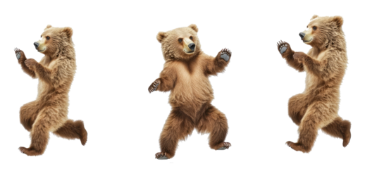 Grizzly Bear Dancing Joyfully Generative AI