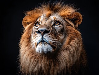 A detailed illustration of a majestic lion, its regal mane and piercing gaze depicted in stunning 2k resolution 