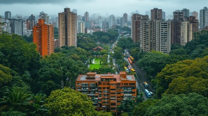 Urban Jungle: Medellin's Skyline Amidst Lush Greenery