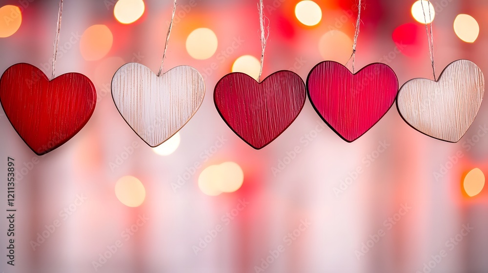 Aufkleber Bright and bold heart shaped in a rainbow of colors arranged in a dynamic pattern on a glowing radiant gradient background perfect for a festive Valentine s Day