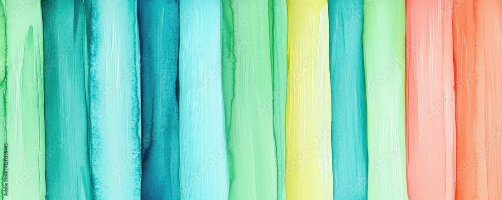 Poster Tropical watercolor idea. A vibrant array of colorful fabrics creating a visually stunning backdrop.