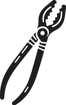 black pliers tool isolated clip art preview