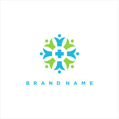 Modern Healthcare & Pharmacy Logo Template Vector