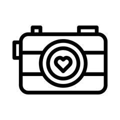 Camera Love Outline Style