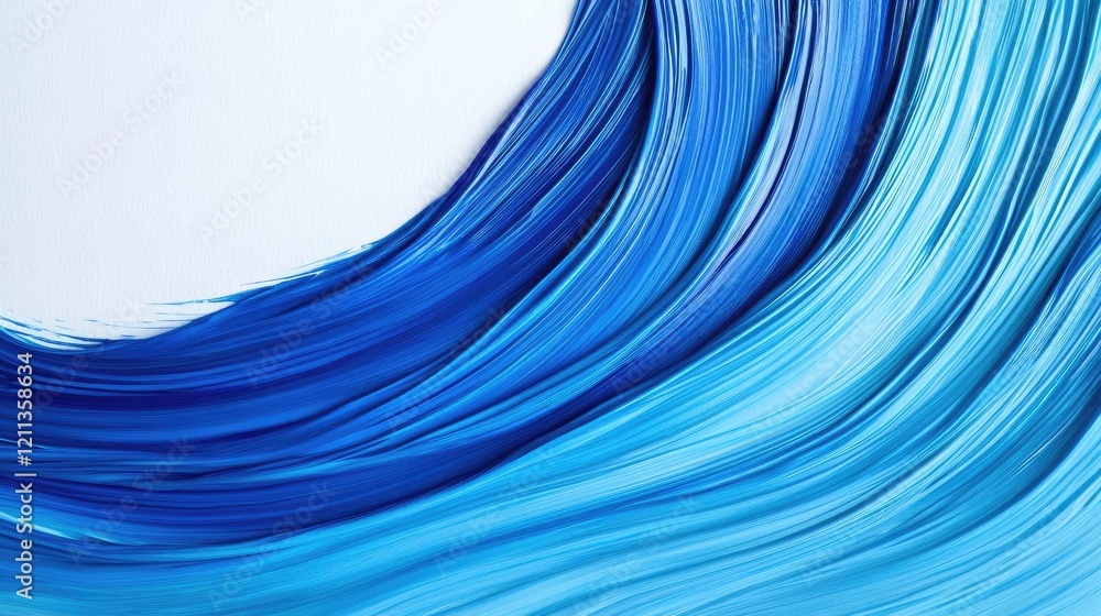 Poster water watercolor concept. abstract wave of blue paint creating a fluid and dynamic visual effect.