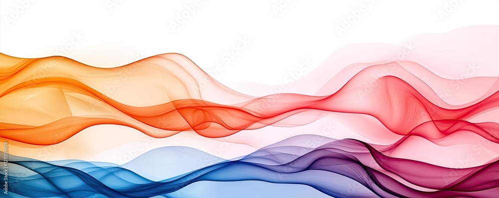 Poster Water watercolor concept. Abstract colorful wave patterns blending in a harmonious display of fluid motion.