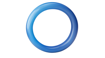 Blue ring isolated on white background 