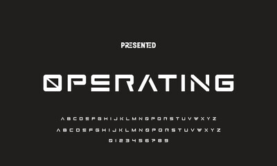 Modern Bold Font. Regular Italic Number Typography urban style alphabet fonts for fashion, sport, technology, digital, movie, logo design, vector illustration