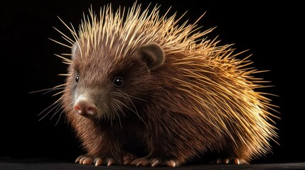 A Close-Up Portrait of an Adorable Hedgehog