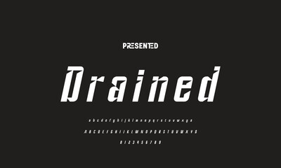 Modern Bold Font. Regular Italic Number Typography urban style alphabet fonts for fashion, sport, technology, digital, movie, logo design, vector illustration