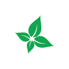 Green leaf logo vector template element symbol design