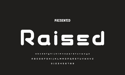 Modern Bold Font. Regular Italic Number Typography urban style alphabet fonts for fashion, sport, technology, digital, movie, logo design, vector illustration