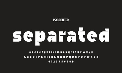 Modern Bold Font. Regular Italic Number Typography urban style alphabet fonts for fashion, sport, technology, digital, movie, logo design, vector illustration