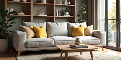 Cozy Home Living Room with Warm Decor and Natural Light
