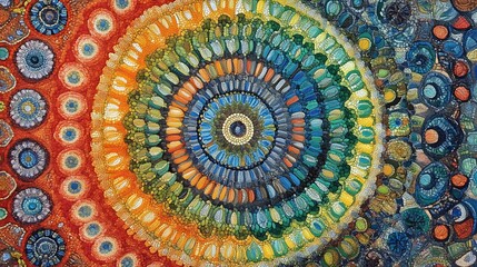 Abstract Colorful Mandala Art Design Pattern