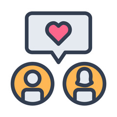 Couple Chat filled Style