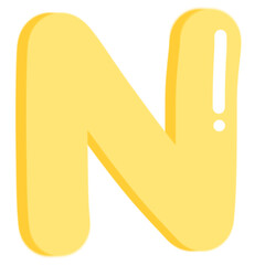 Alphabet letter n