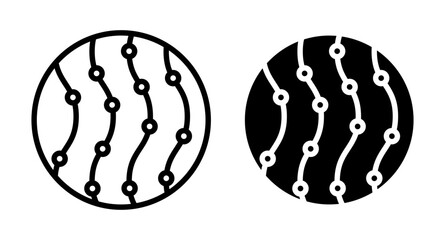 Collagen icons set in black filled and stroke line style
