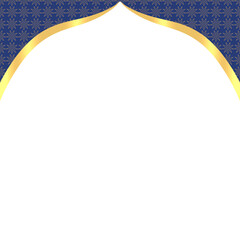 Islamic golden blue frame