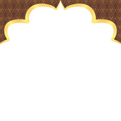 Islamic golden brown frame