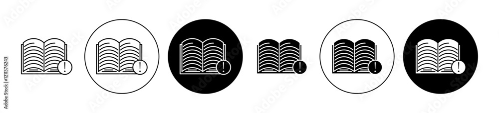 Poster Instruction icons set in black filled and stroke line style