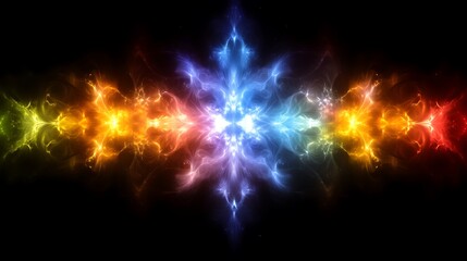 Fototapeta premium Abstract Rainbow Energy Fractal Design