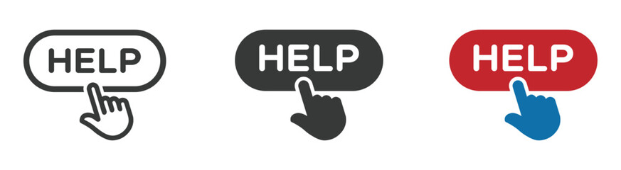 Help vector icon design set. Help vector signs
