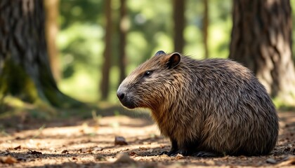 Obraz premium Majestic Capybara in its Natural Habitat