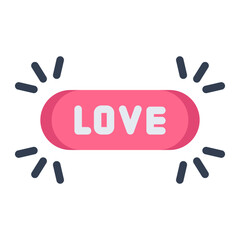 Love Label flat Style