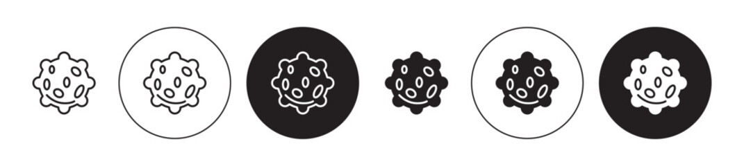 White blood cell icons set in black filled and stroke line style