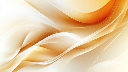 Abstract orange white waves flowing design background