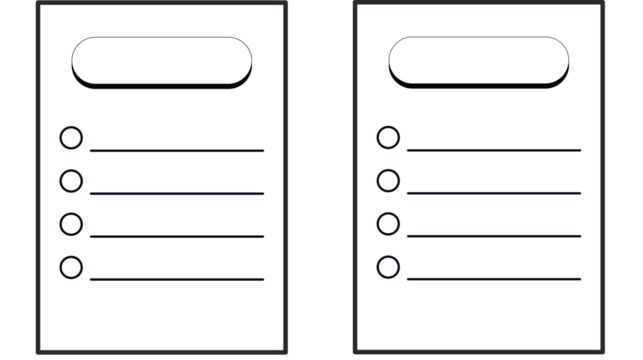 Illustration of paper sheets, metal set, and office elements like door, button, and switch in a 3D design concept