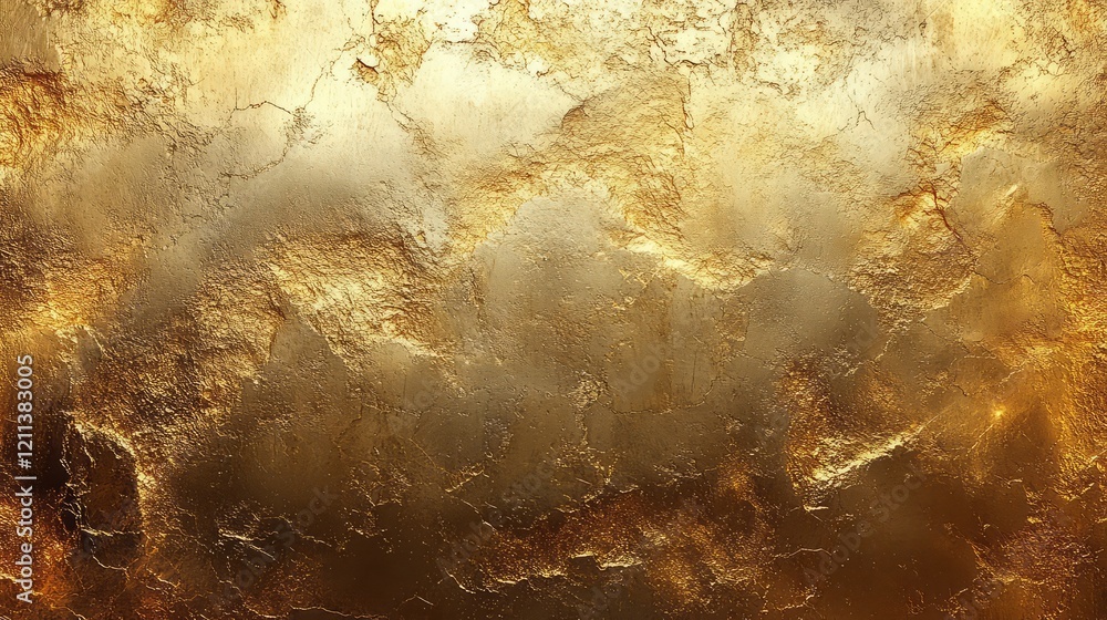 Poster abstract golden texture background with luminous patterns for creative design projects.