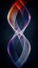 Abstract Purple   Orange Curvy Lines  Symmetric Ornament  Geometric Background