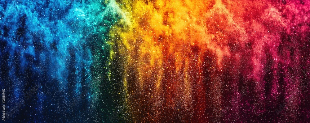Poster rainbow holi idea. vibrant explosion of colors creating a stunning visual effect and artistic backgr