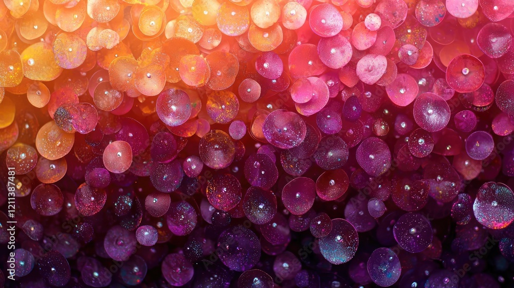 Poster rainbow holi idea. colorful abstract bubbles in vibrant shades create a lively and dynamic visual.