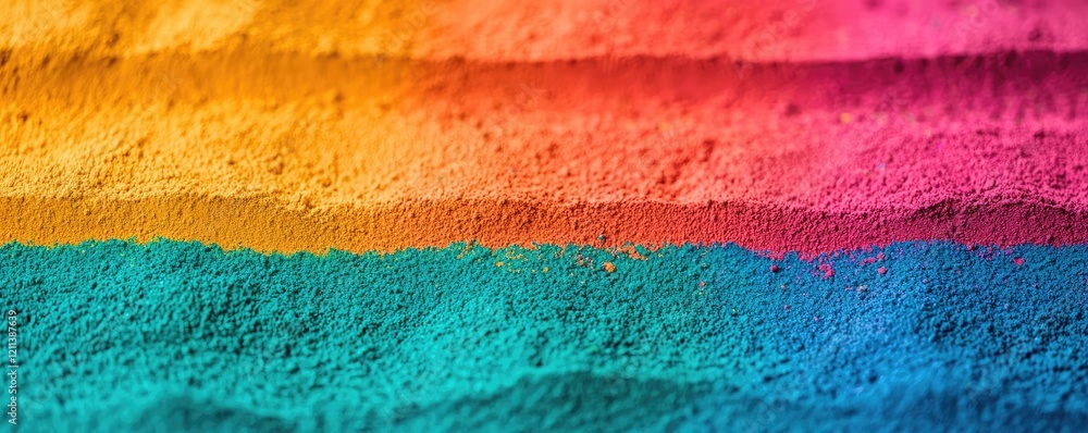 Poster rainbow holi idea. vibrant colored powder lines create an artistic and abstract background for creat