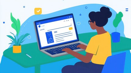 A person completing a digital feedback form for a tech product on a laptop. 