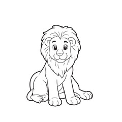 lion cartoon illustration on white background
lion  line art vector 