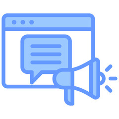 Advertising Blue Icon