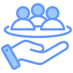 Human Resources Blue Icon