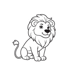 lion cartoon illustration on white background
lion  line art vector 